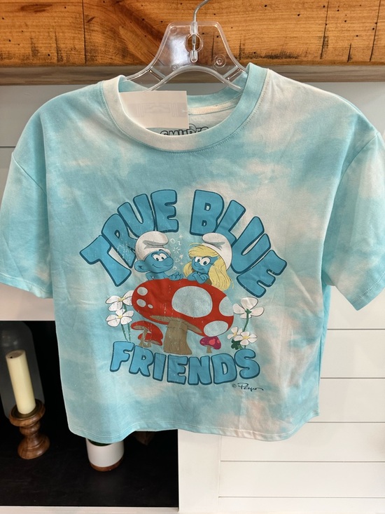 Hybrid Apparel Other - Hybrid Apparel Light Blue Tie-Dye "True Blue Friends" Graphic Tee